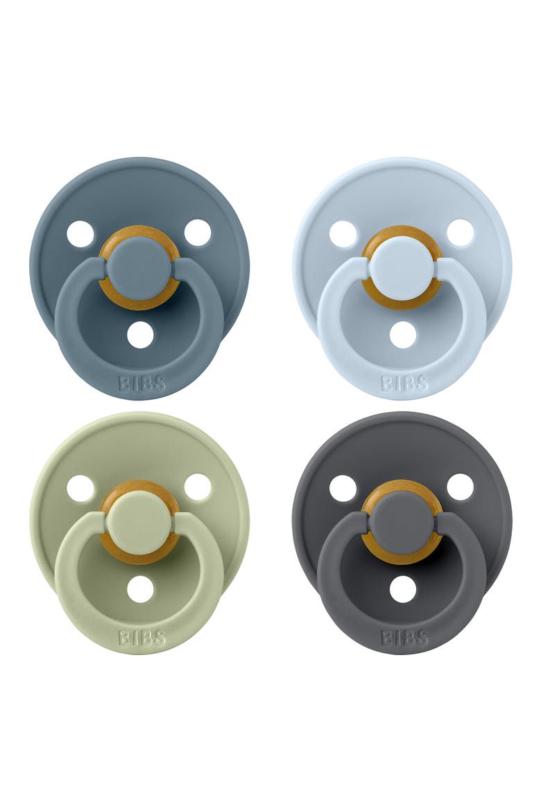 4-Pack Pacifier Set - Size 2, Main, color, PETROL/ SAGE/ BLUE/ IRON