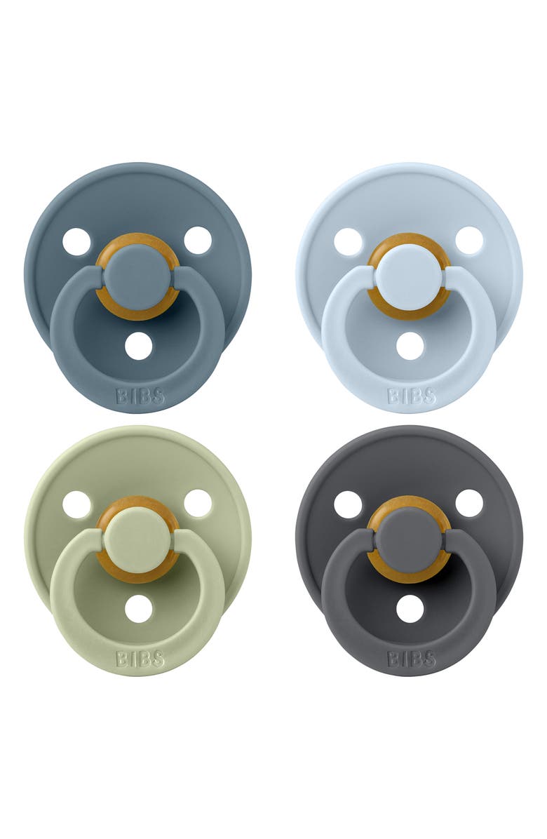 BIBS 4-Pack Pacifier Set - Size 2, Main, color, Petrol/ Sage/ Blue/ Iron