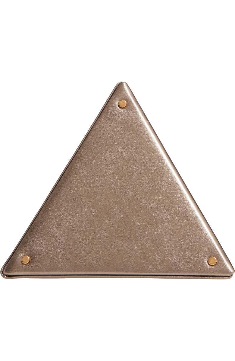 Saint Laurent Pyramid Metallic Leather Minaudière, Alternate, color,
