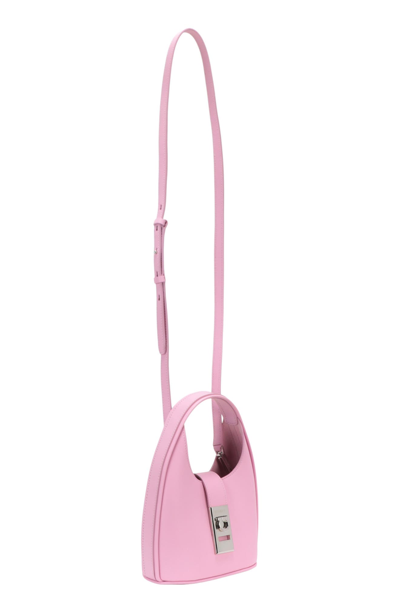 FERRAGAMO Gancio Leather Shoulder Bag, Alternate, color, 