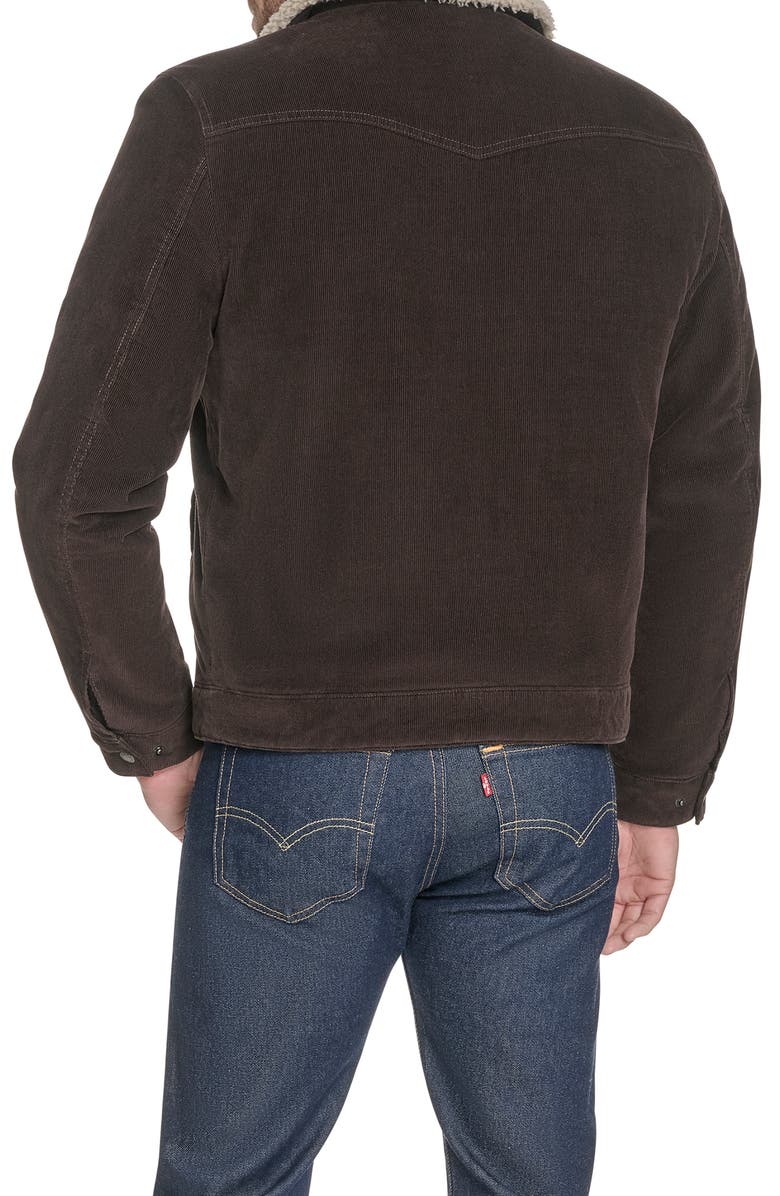 Levi's Corduroy & Faux Shearling Depot Jacket, Alternate, color, Chocolate Brown