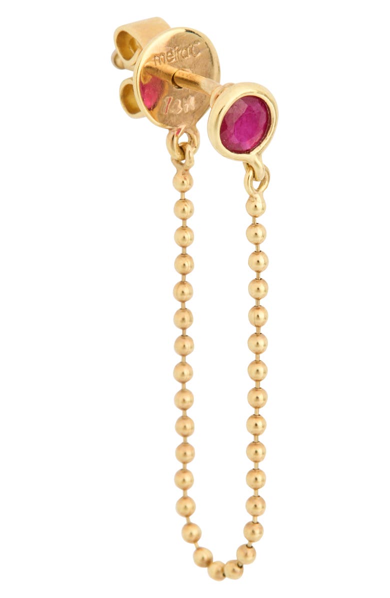 Meira T Ruby Chain Front/Back Earrings, Alternate, color, Yellow
