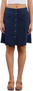 Wash Lab Denim Scalloped Hem Denim Miniskirt