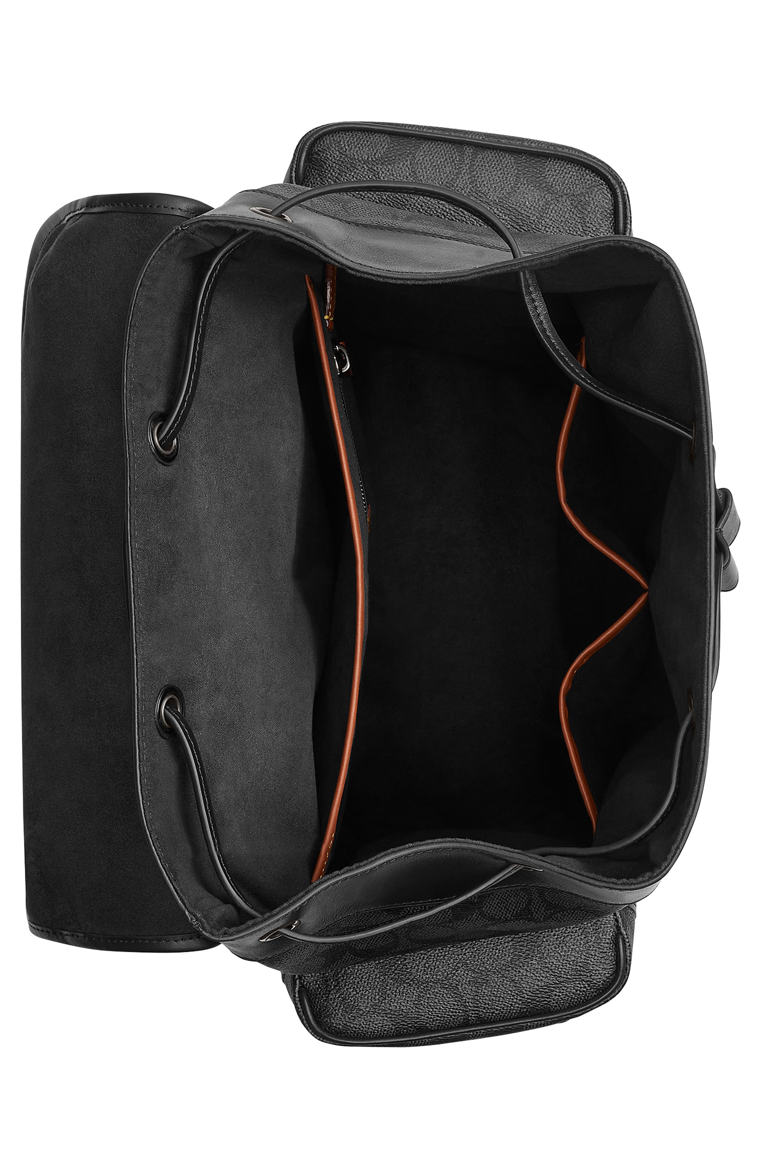 COACH Hitch Patch Embellished Signature Coated Canvas Backpack, Alternate, color, 