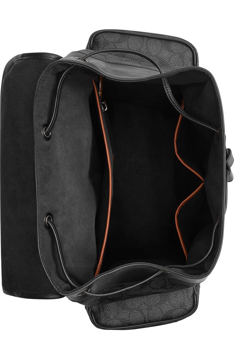 COACH Hitch Patch Embellished Signature Coated Canvas Backpack, Alternate, color,