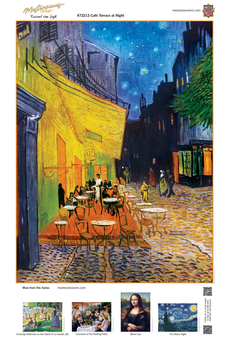 Cafe Terrace at Night 1000 Piece Puzzle, Alternate, color, Multicolor