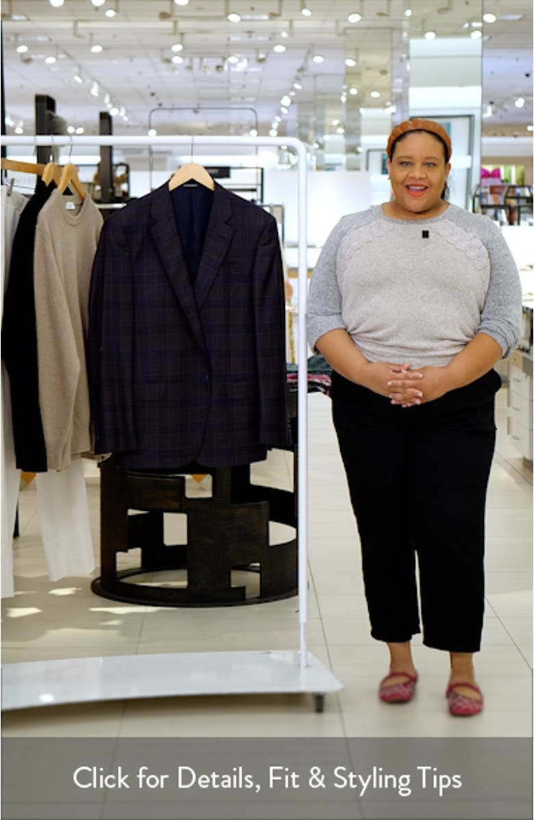 G-Line Purple Check Wool Sport Coat, sales video thumbnail