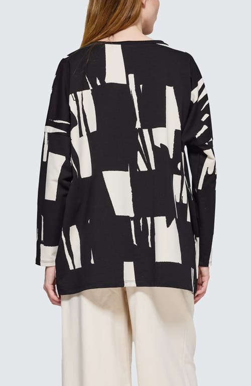 Luukaa Marilla Printed Pocket Tunic In Black