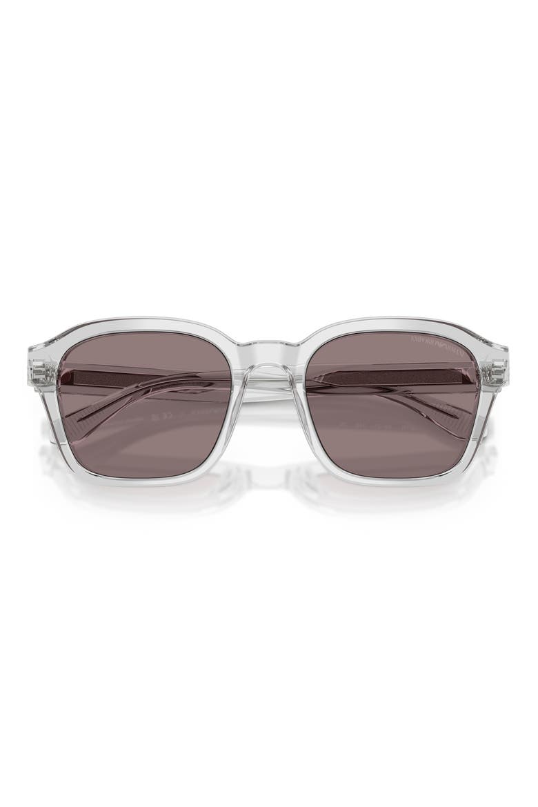 54mm Irregular Sunglasses, Alternate, color, SHINY CRYSTAL / PURPLE BROWN