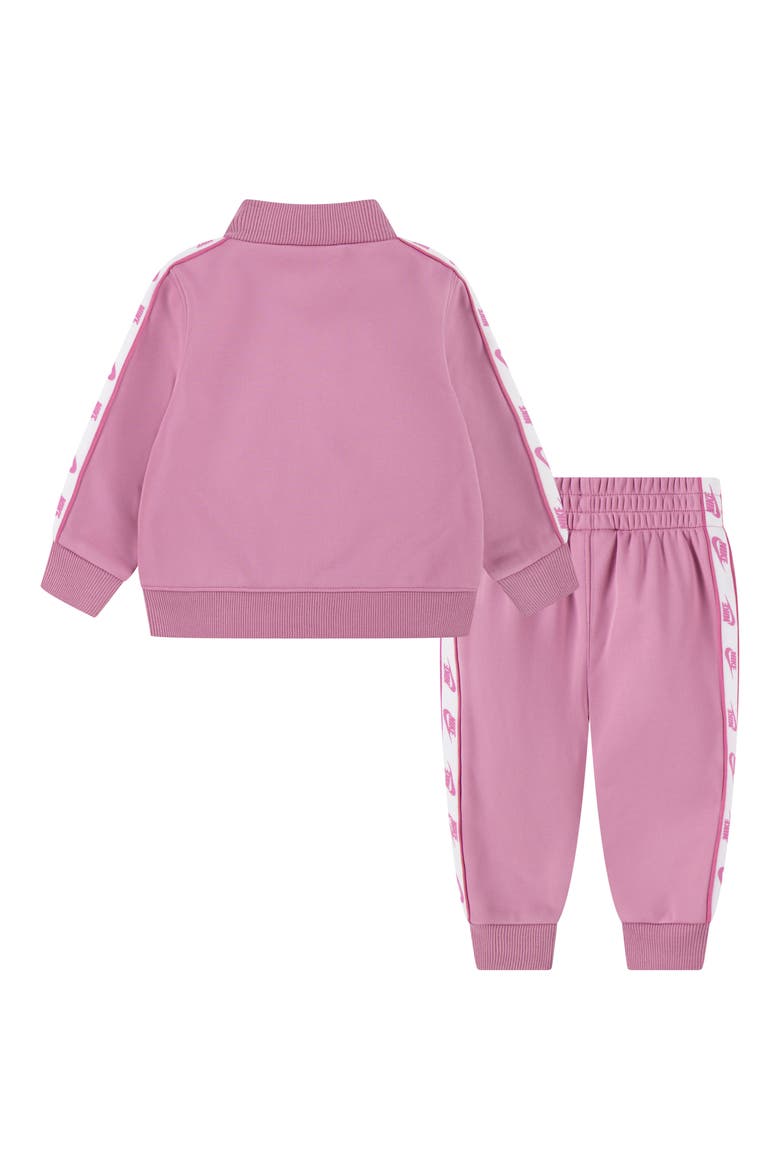 Kids' Logo Tape Jacket & Joggers Set, Alternate, color, MAGIC FLAMINGO