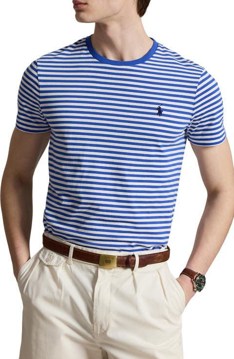 Classic Fit Stripe Cotton T-Shirt