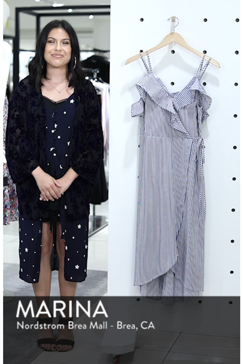Stripe Ruffle Wrap Dress video