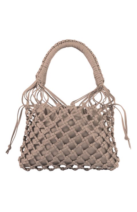 La Red Mini Mesh Bag In Leather