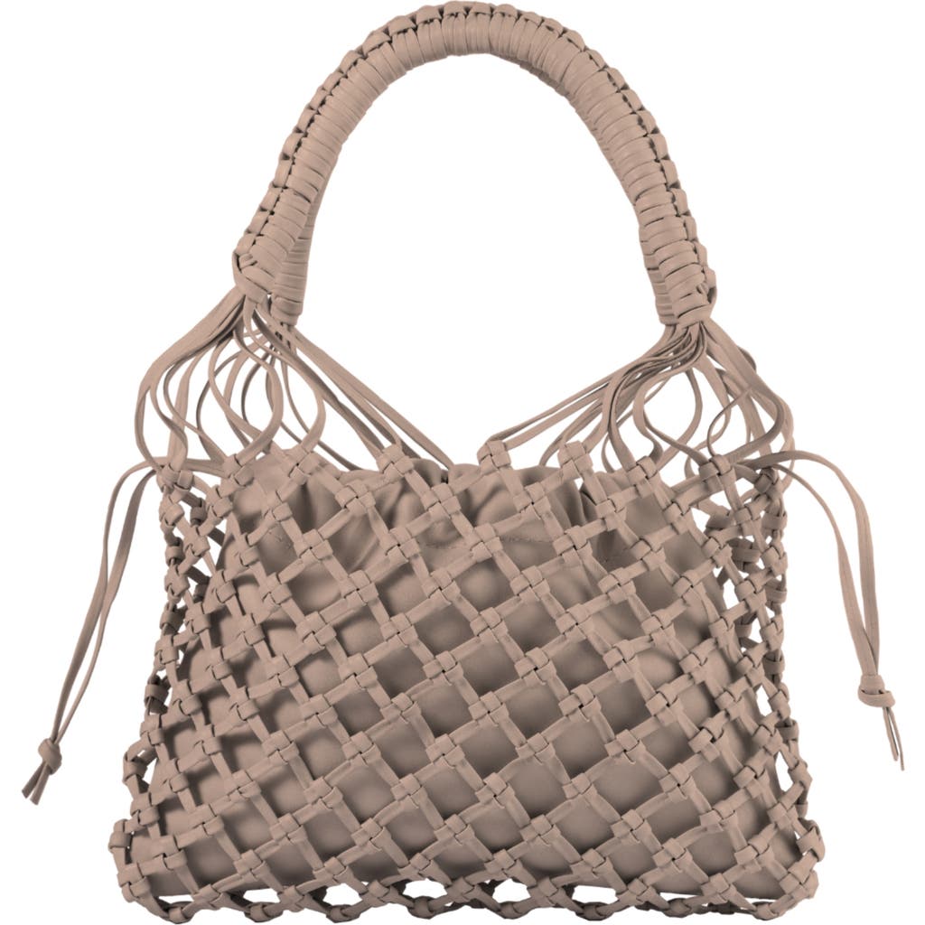Adriana Castro La Red Mini Mesh Bag In Leather In Nude