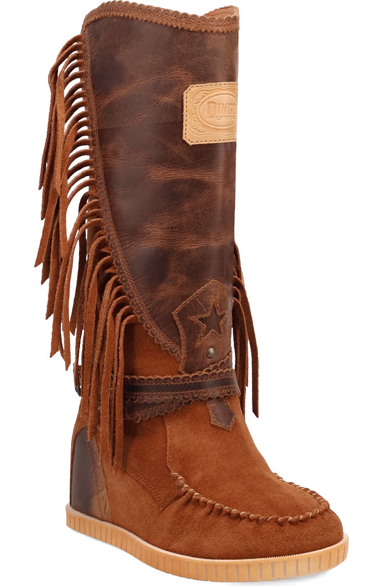 Dingo Natchez Fringe Moc Toe Boot, Main, color,