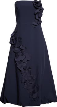 Ramy Brook Zaria Floral Strapless Midi Dress
