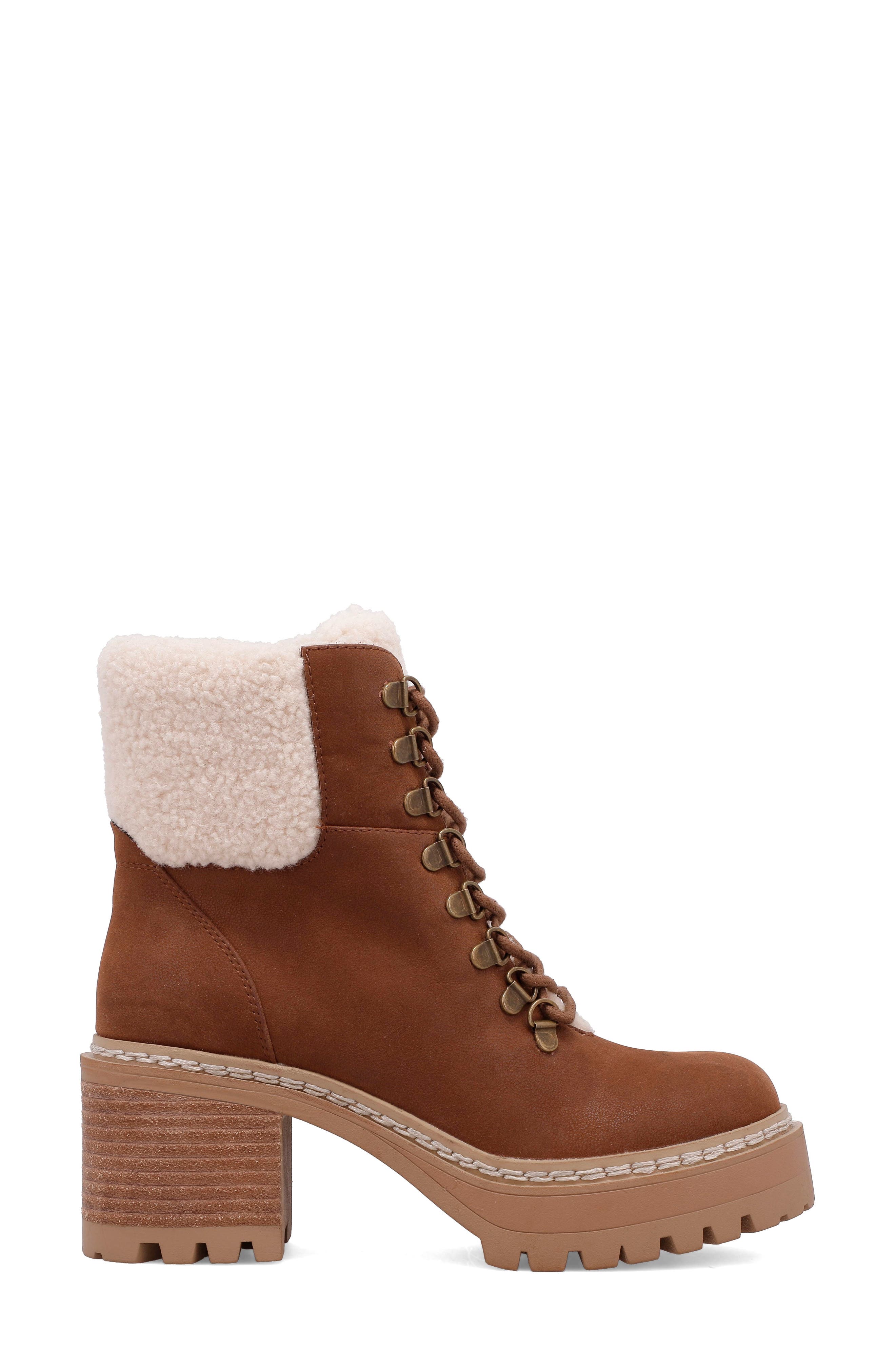 MIA Tiler Faux Fur Platform Lug Boot, Alternate, color, 