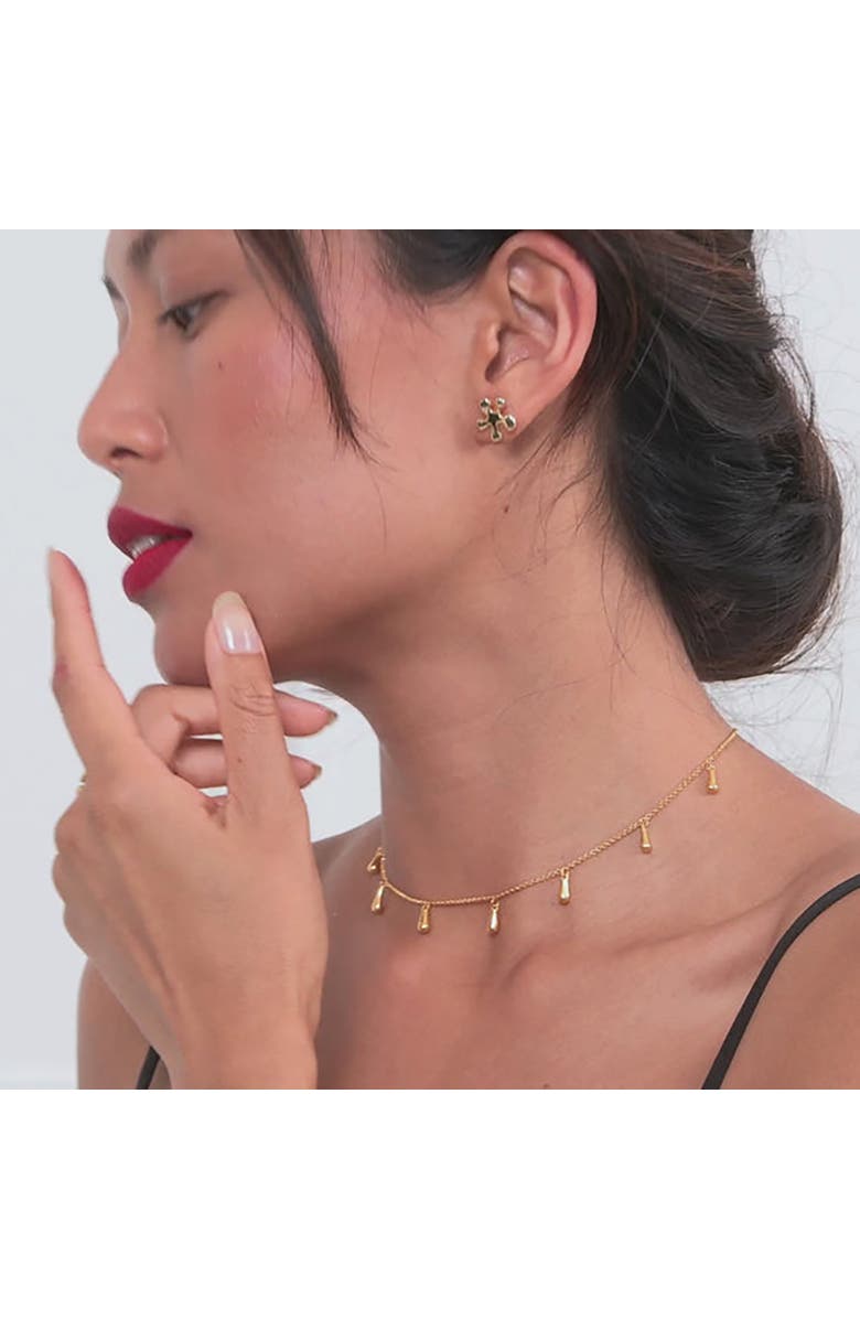 Lucy Quartermaine Large Splash Studs, Alternate, color, Gold Vermeil