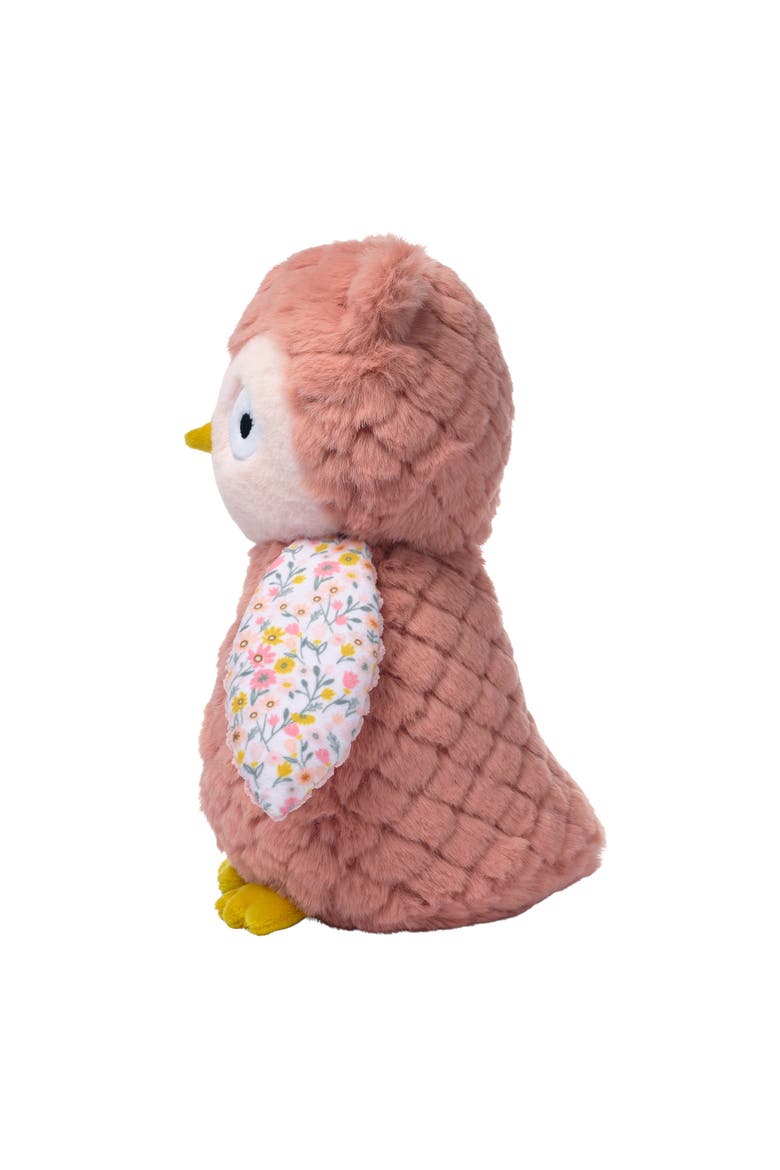Little Garden Textured Floral Plush Owl Stuffed Animal Toy - Twiggy, Alternate, color, Pink