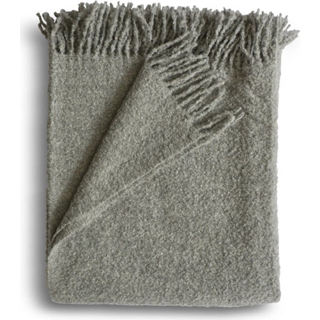 Evangeline Alpaca Bouclé Throws In Green