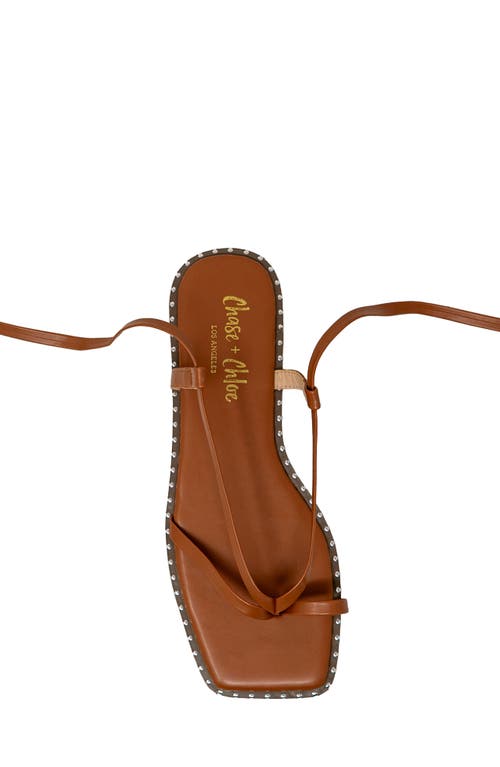 Chase & Chloe Chase And Chloe Studded Ankle Wrap Sandal