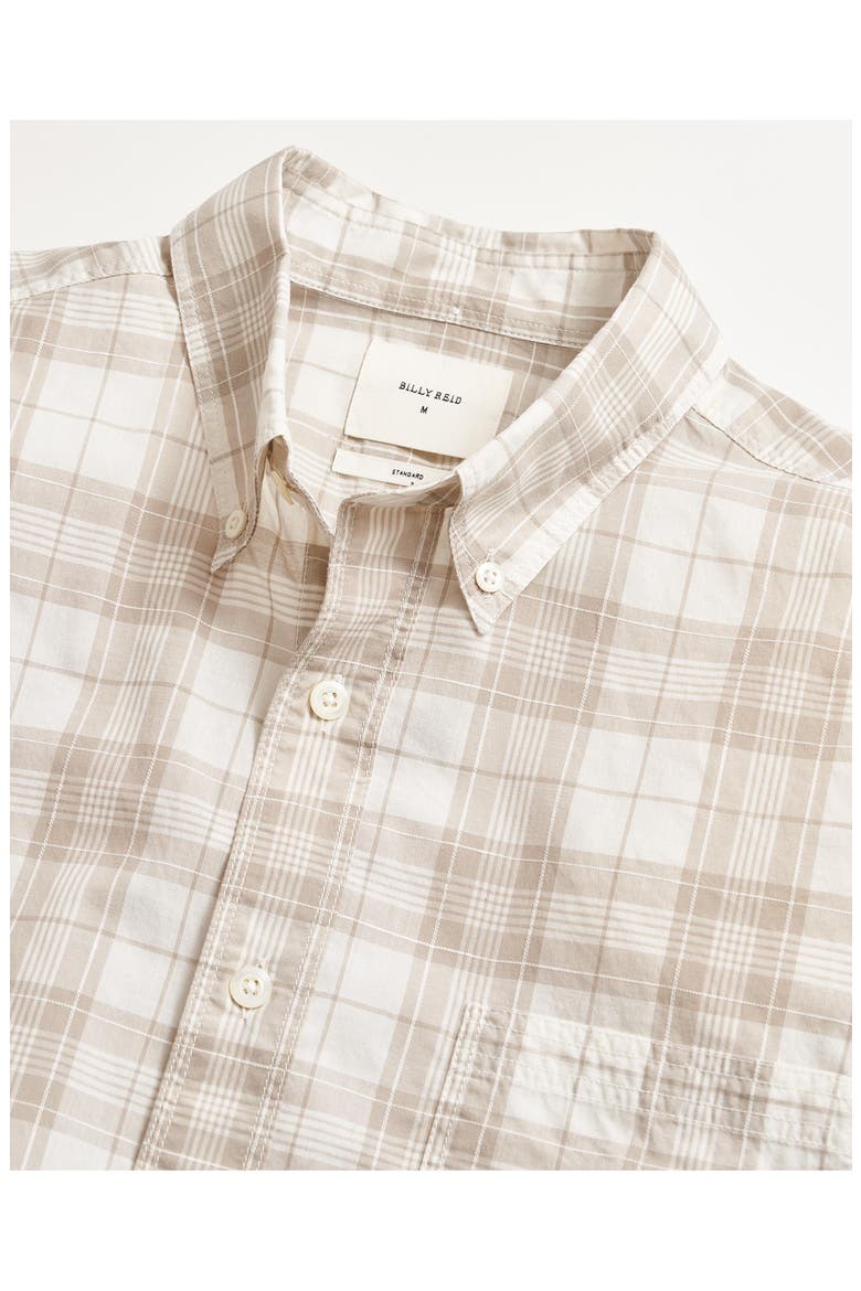 Tuscumbia Standard Fit Plaid Cotton & Linen Button-Down Shirt, Alternate, color, GREY