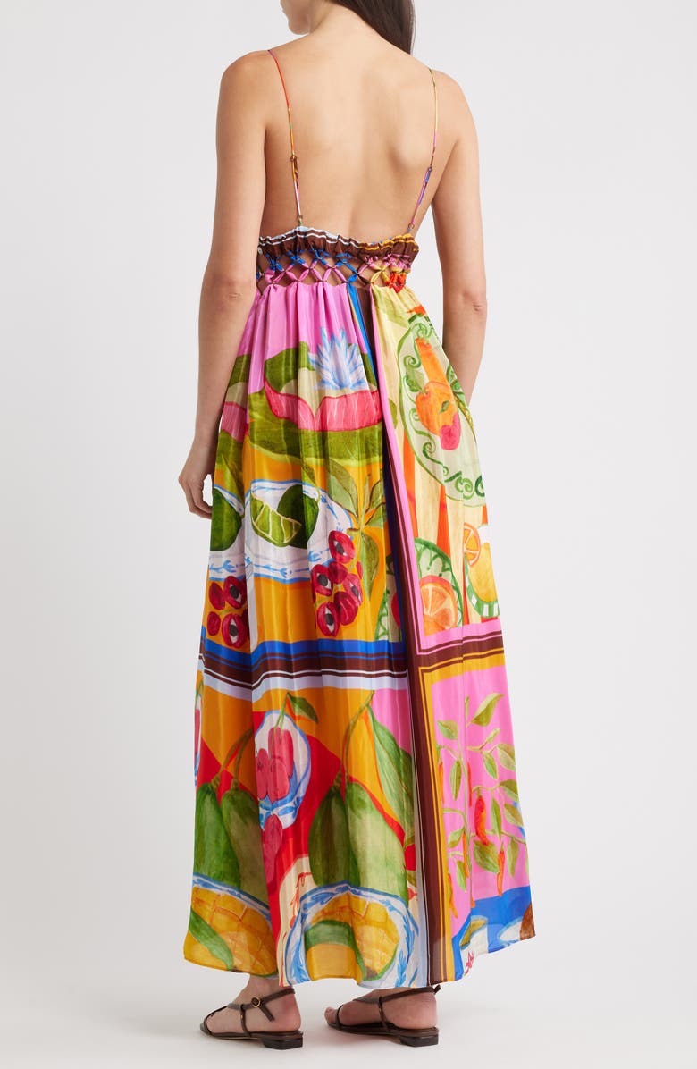 FARM Rio Summer Picnic Cutout Detail Dress, Alternate, color,