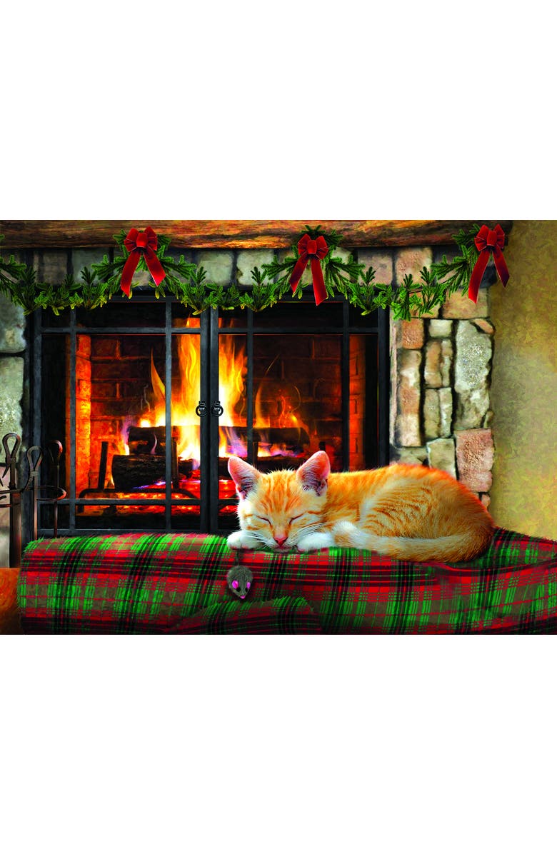 Sunsout Fireside Snooze 500 piece Jigsaw Puzzle for Adults, Main, color, Multicolor