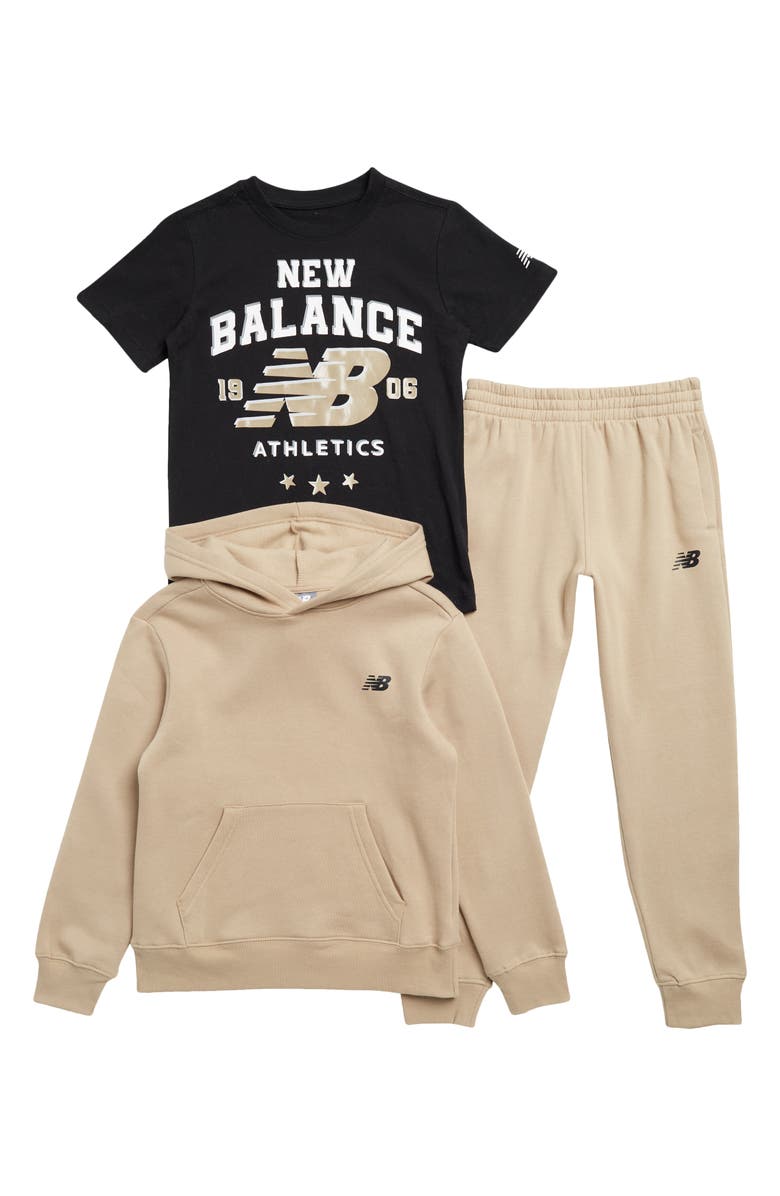 New Balance Kids' Graphic T-Shirt, Hoodie & Sweatpants Set | Nordstromrack