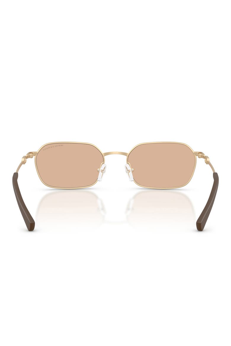 54mm Irregular Sunglasses, Alternate, color, MATTE PALE GOLD / BROWN