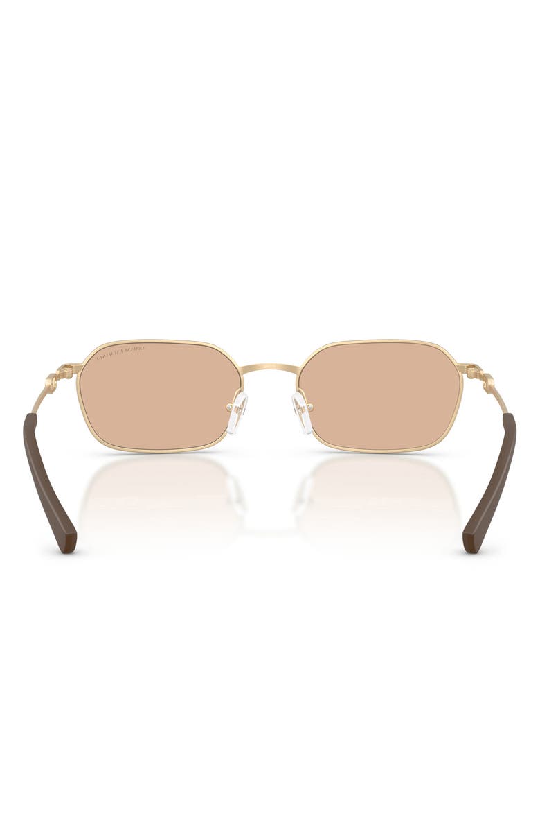 AX Armani Exchange 54mm Irregular Sunglasses, Alternate, color, Matte Pale Gold / Brown