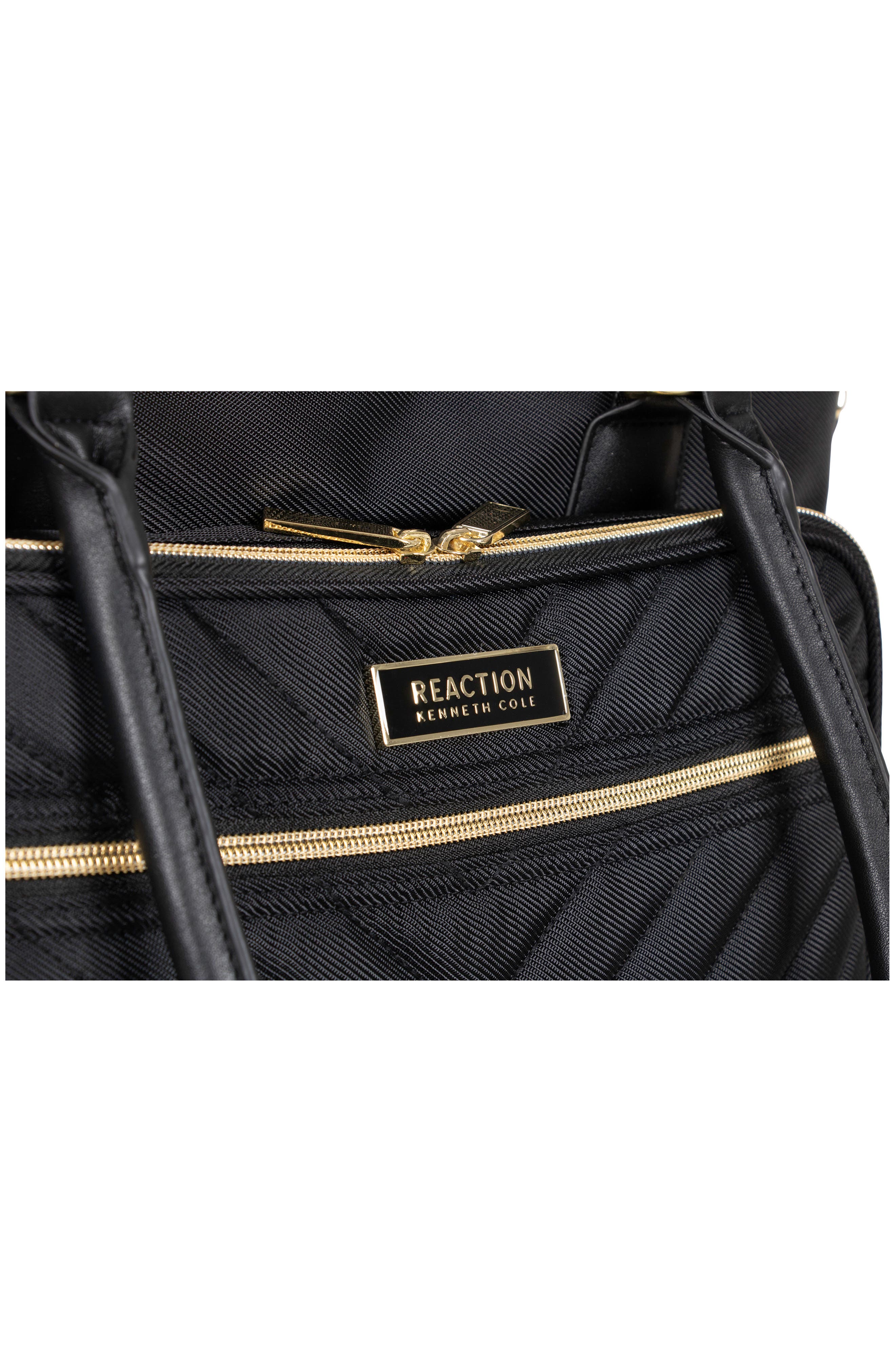 Kenneth Cole Reaction Chelsea Chevron Quilted Tote Bag, Alternate, color, Black