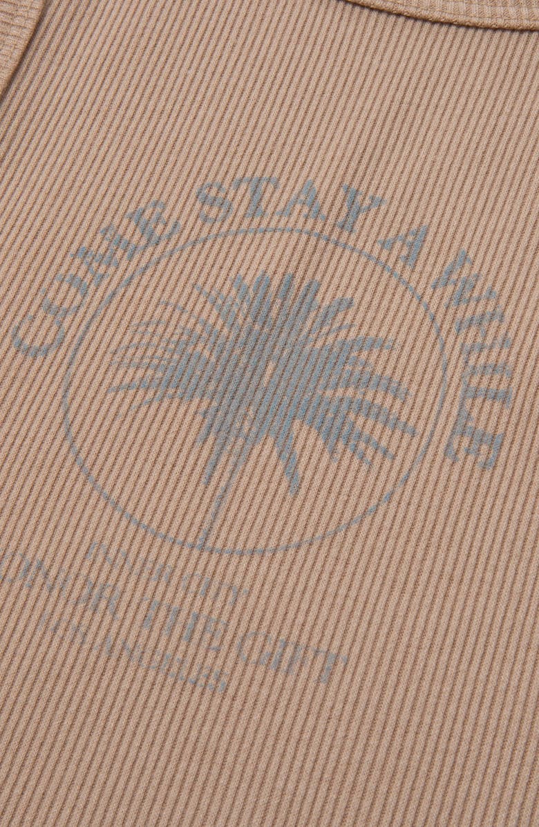 HONOR THE GIFT Rib Crop Graphic Tank, Alternate, color, Oatmeal