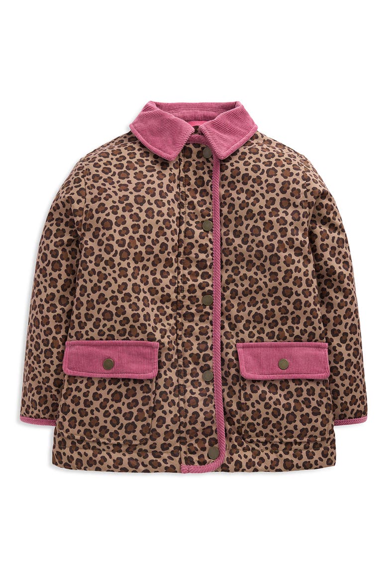 Kids' Leopard Print Barn Jacket, Main, color, BROWN LEOPARD