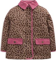 Mini Boden Kids' Leopard Print Barn Jacket