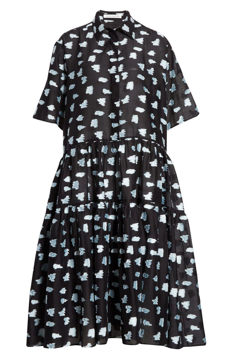 Cecilie Bahnsen Rose Fil Coupé Midi Shirtdress, Alternate, color, 