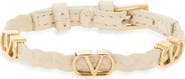 Valentino Garavani VLOGO Braided Leather Bracelet