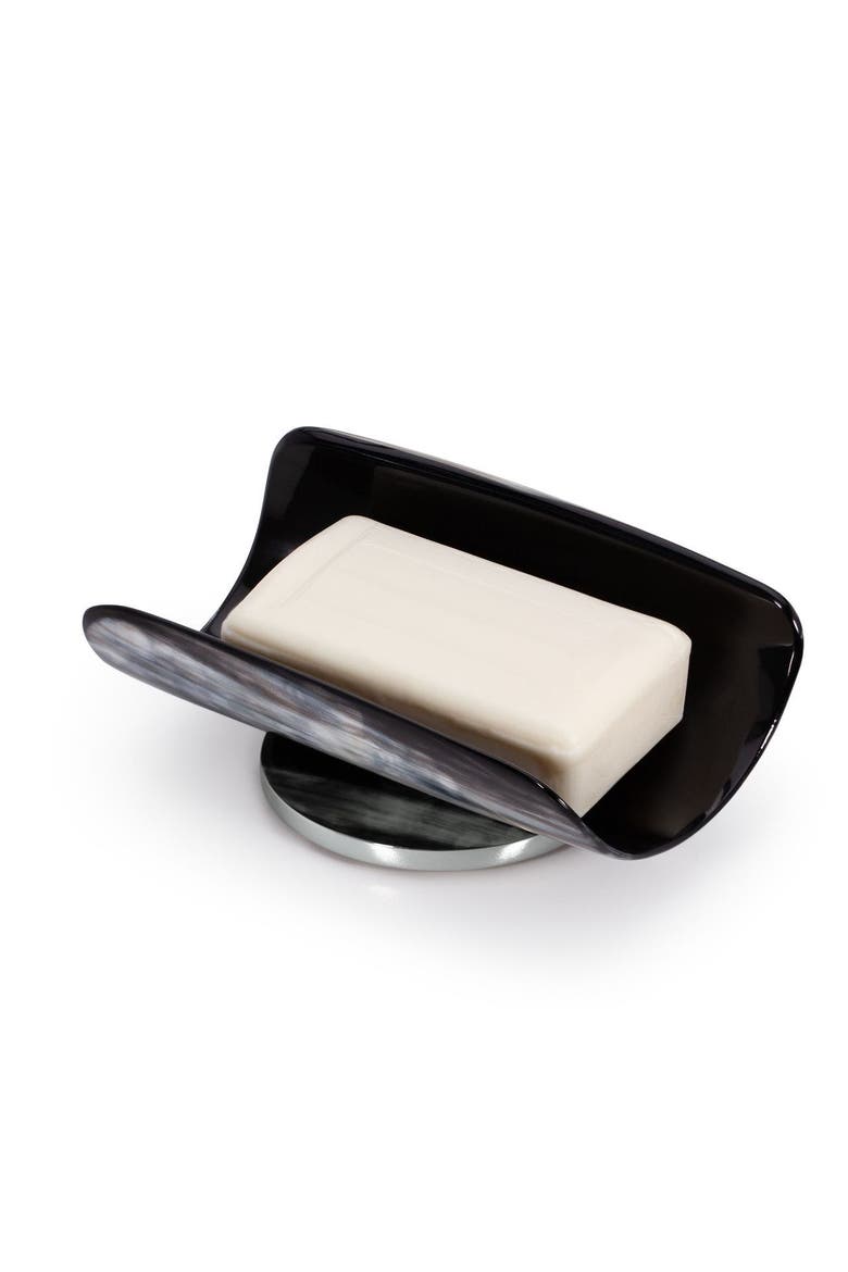 Tusk Dark Soap Dish - Nickel, Alternate, color, BLACK