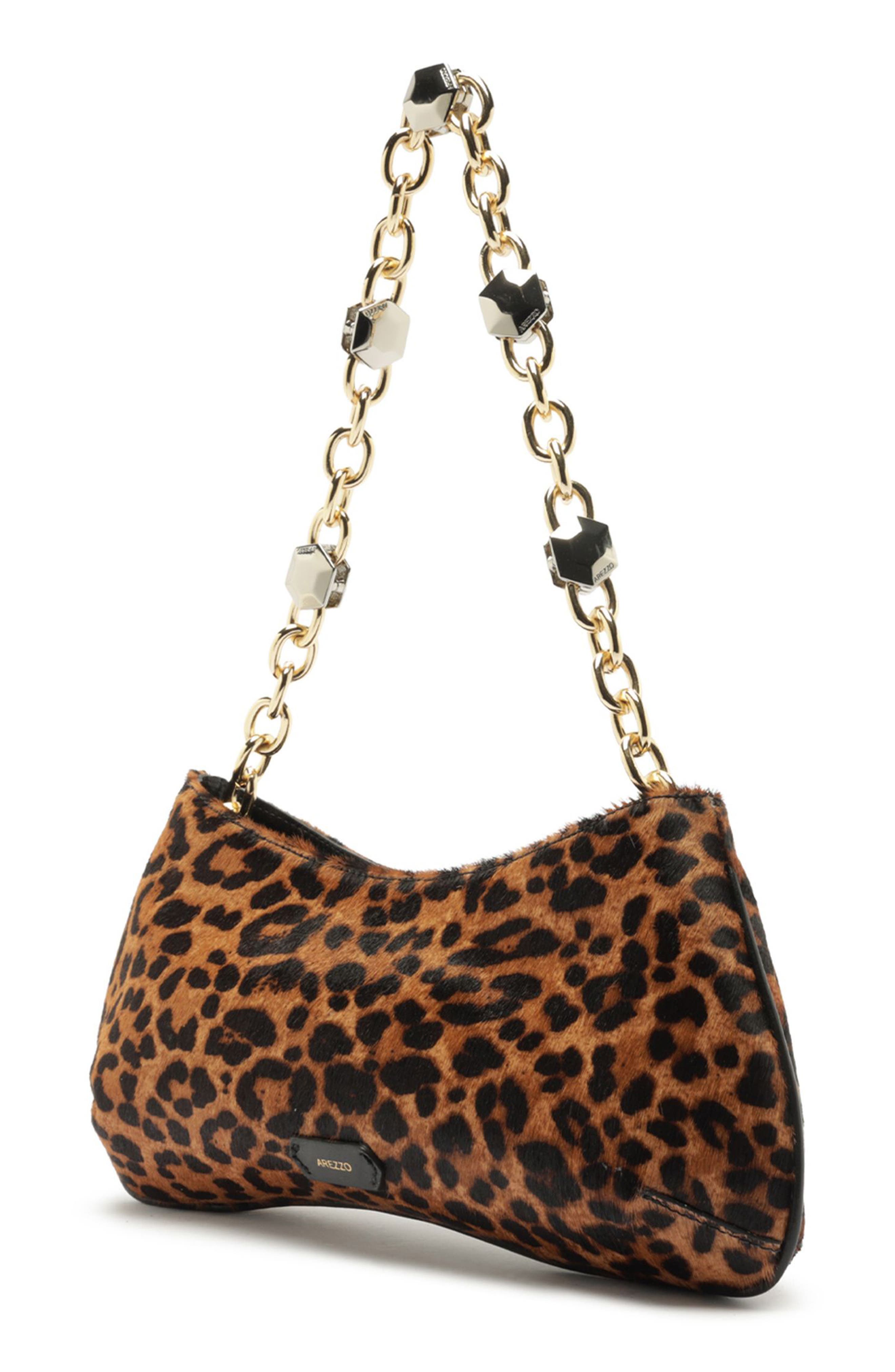 Small Luna Baguette Leather Shoulder Bag, Alternate, color, ANIMAL PRINT