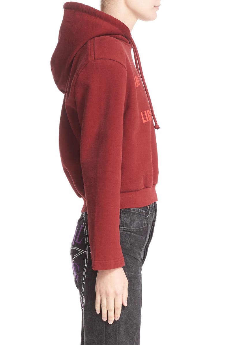 VETEMENTS May the Bridges I Burn Light the Way Football Shoulder Hoodie, Alternate, color, 