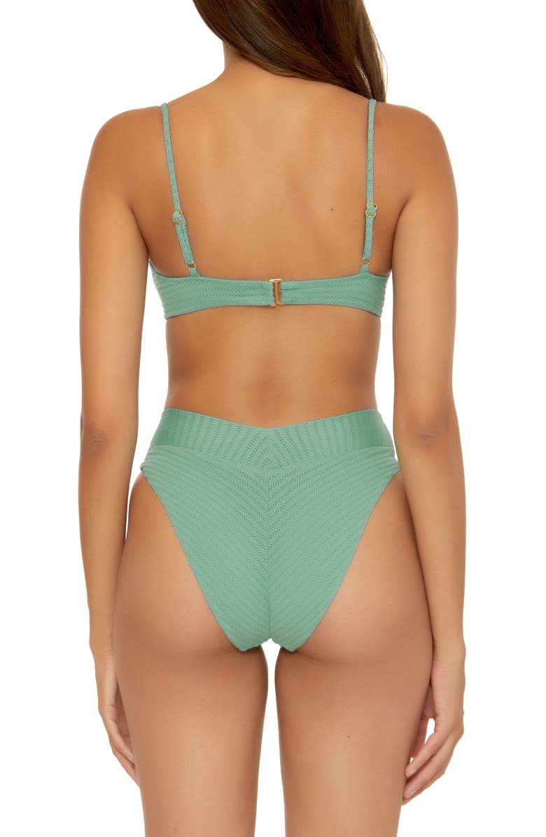 Becca Line In The Sand High Waist Bikini Bottoms, Alternate, color,