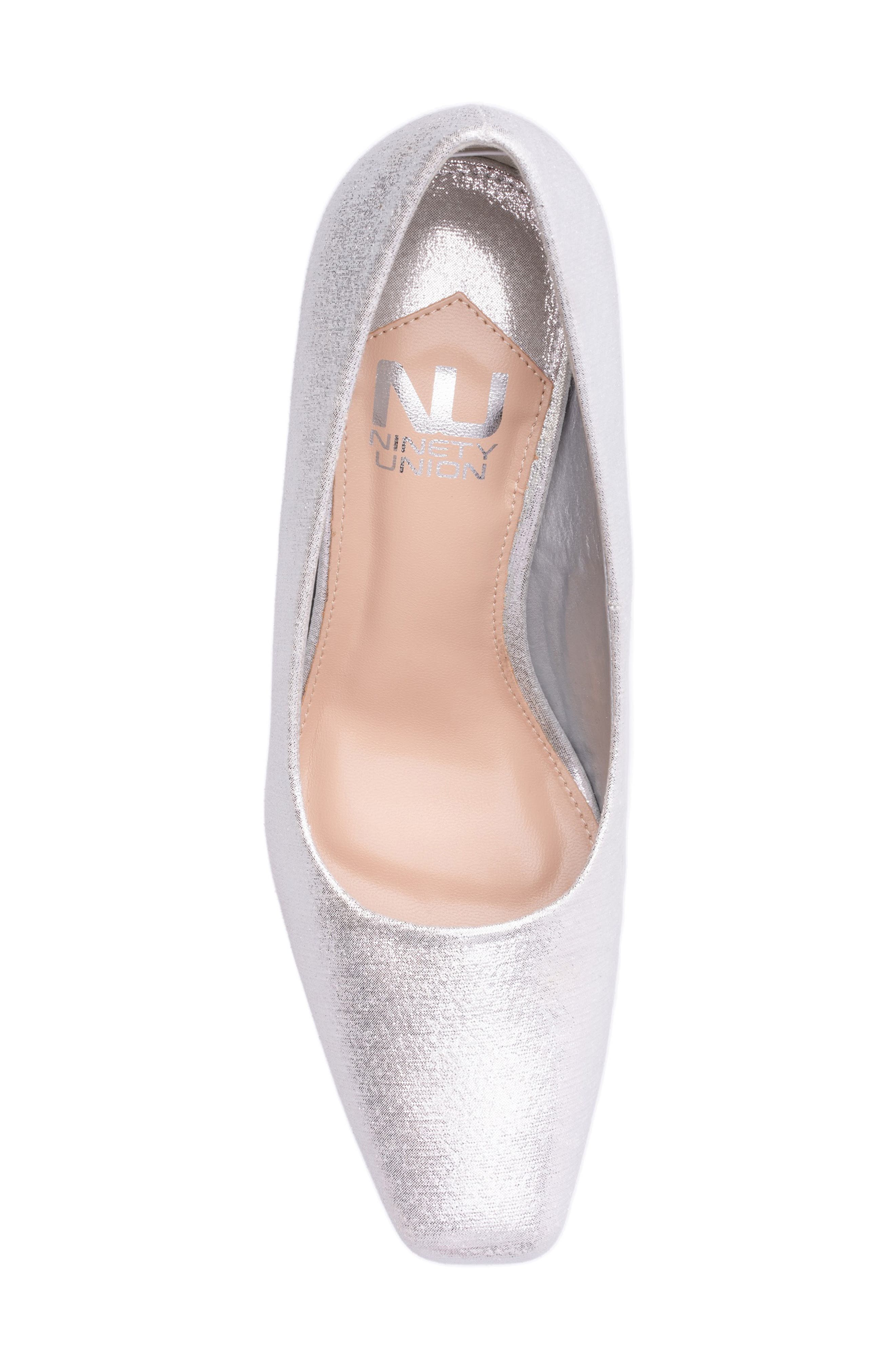 NINETY UNION Blast Square Toe Pump, Alternate, color, Silver