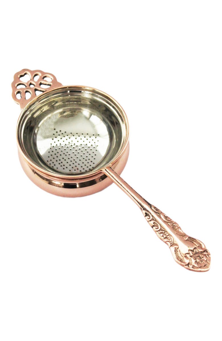 Coppermill Kitchen Vintage Inspired French Copper Tea Strainer, Alternate, color, Copper