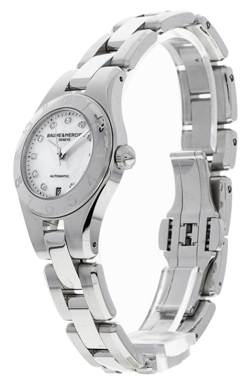 Watchfinder & Co. Baume & Mercier 2013 Linea Diamond Automatic Bracelet Watch, 27mm In White