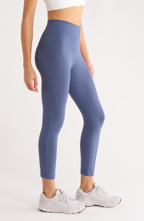 Zella Studio Luxe High Waist 7/8 Leggings In Blue