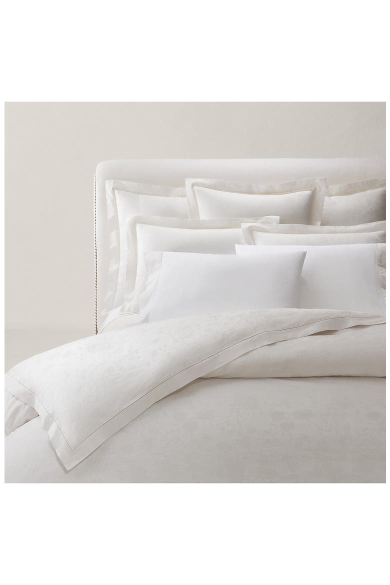 Bethany Floral Jacquard Pillow Sham, Alternate, color, PARCHMENT