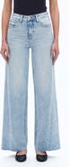 Bayeas High Waist Raw Hem Wide Leg Jeans