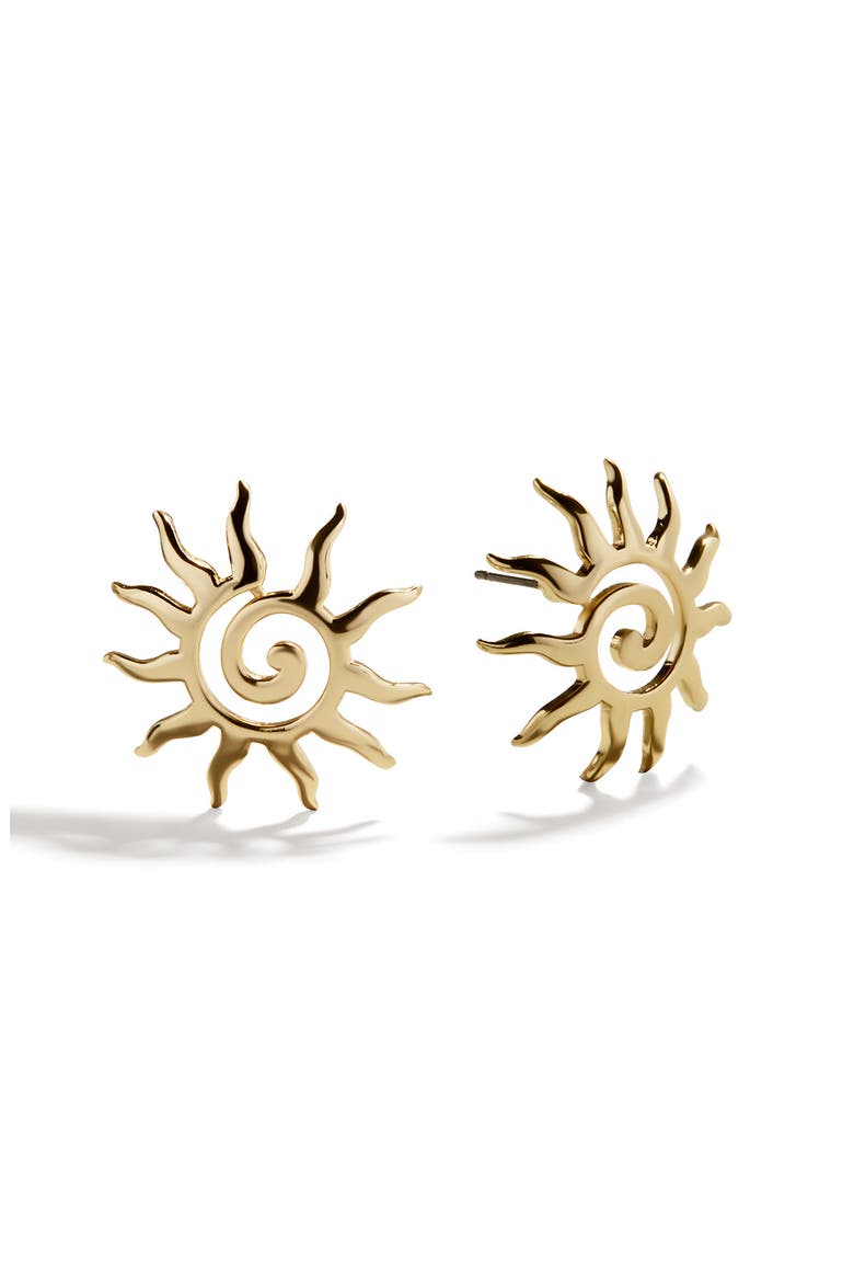 Solana Stud Earrings, Alternate, color, GOLD