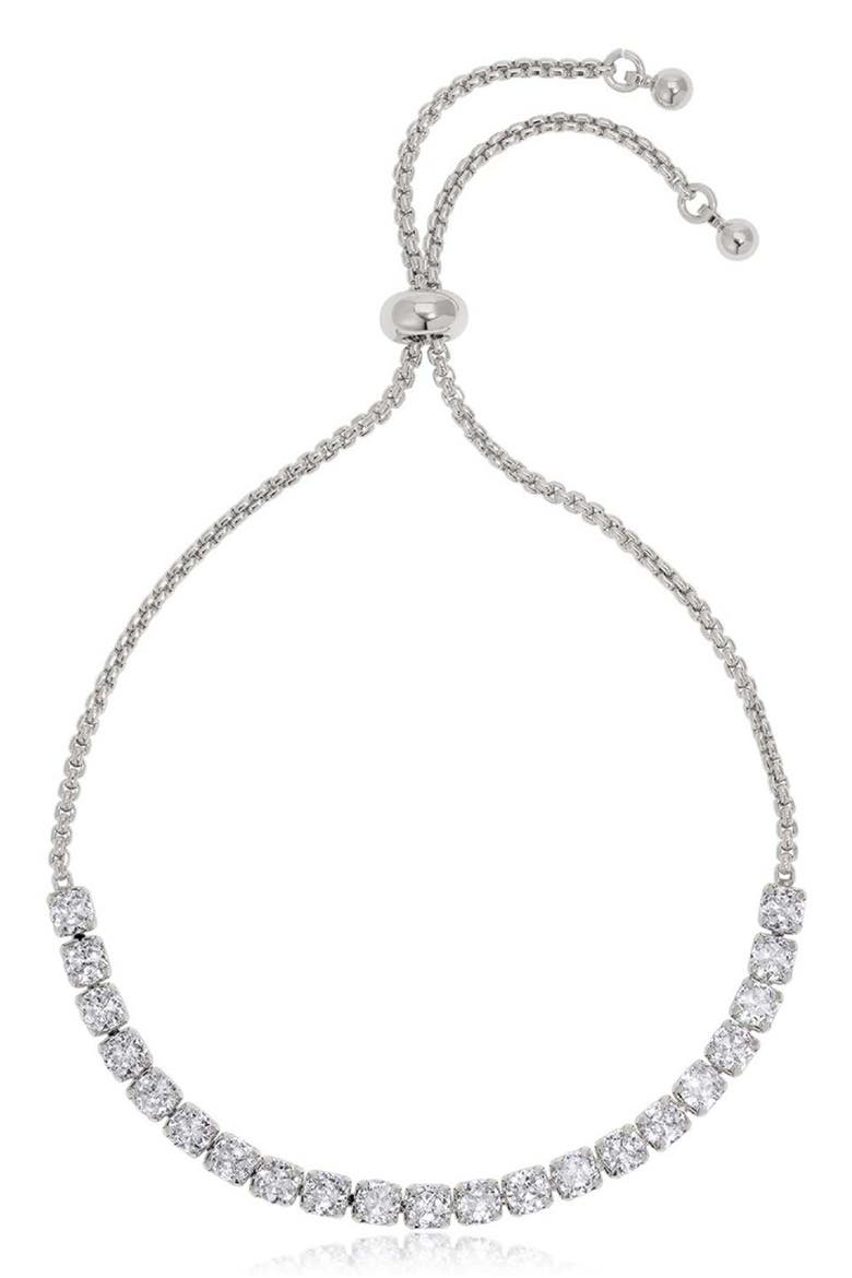 Adjustable Cubic Zirconia Bracelet, Main, color, SILVER
