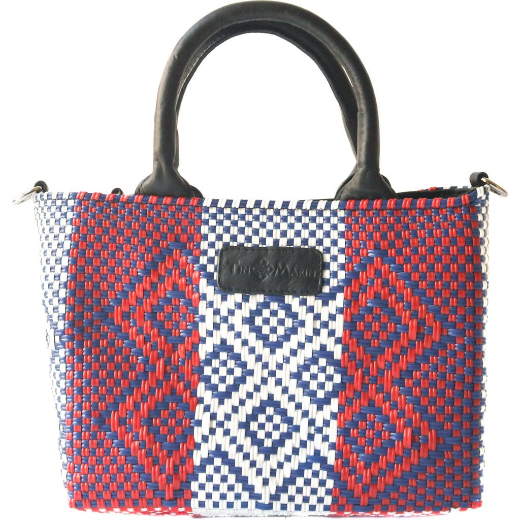 Tin Marin Piruli Small Woven Crossbody With Leather In Multi